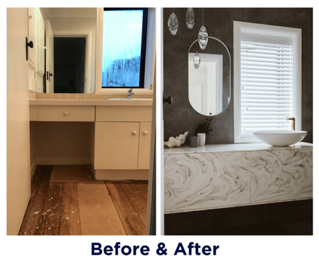 Before and after ensuite